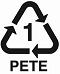 #1 plastic recycling symbol